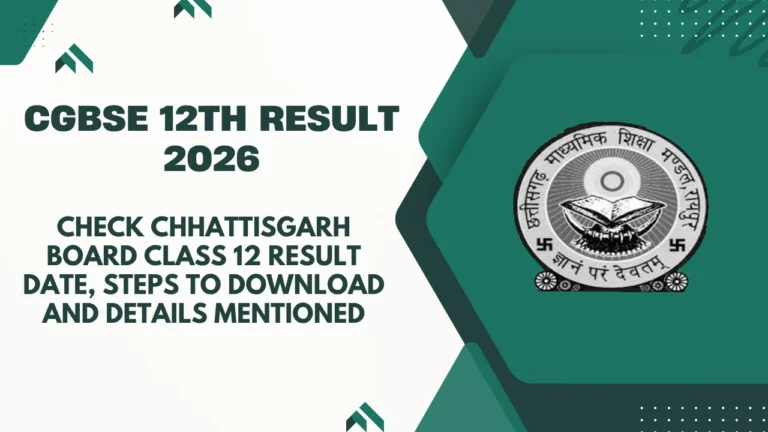 CGBSE 12th Result 2026