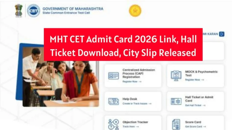 MHT CET Admit Card 2026 Link