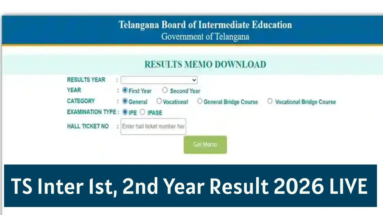 TS Inter 1st, 2nd Year Result 2026 LIVE